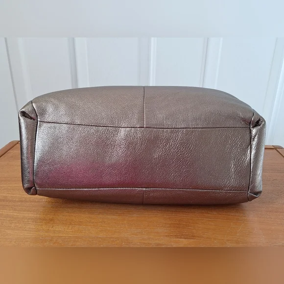 COACH Madison Phoebe Shoulder Bag Metallic Gold Bronze Leather Slouchy Hobo NEW - Picture 11 of 16